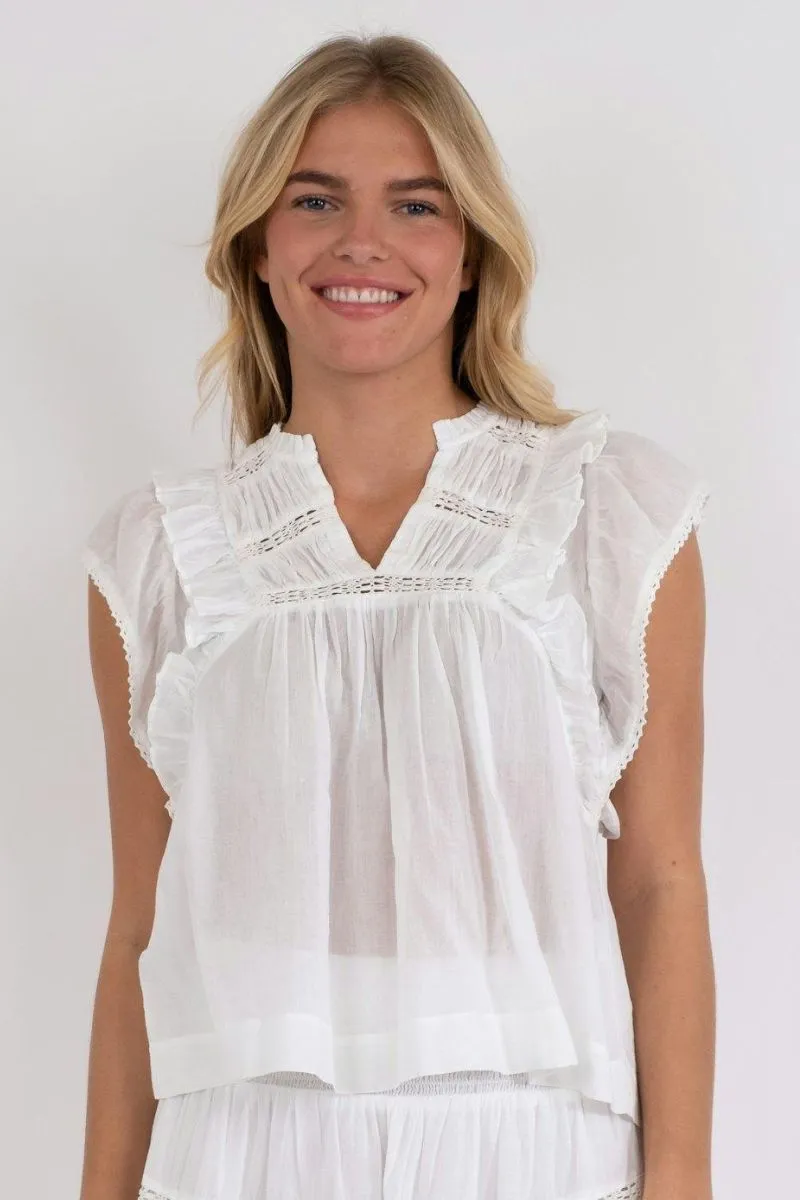 Jayla S Voile Top | White | Top fra Neo Noir