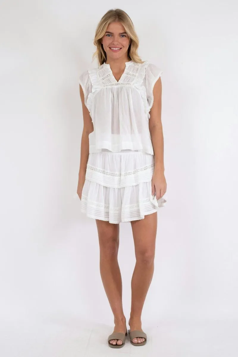 Jayla S Voile Top | White | Top fra Neo Noir