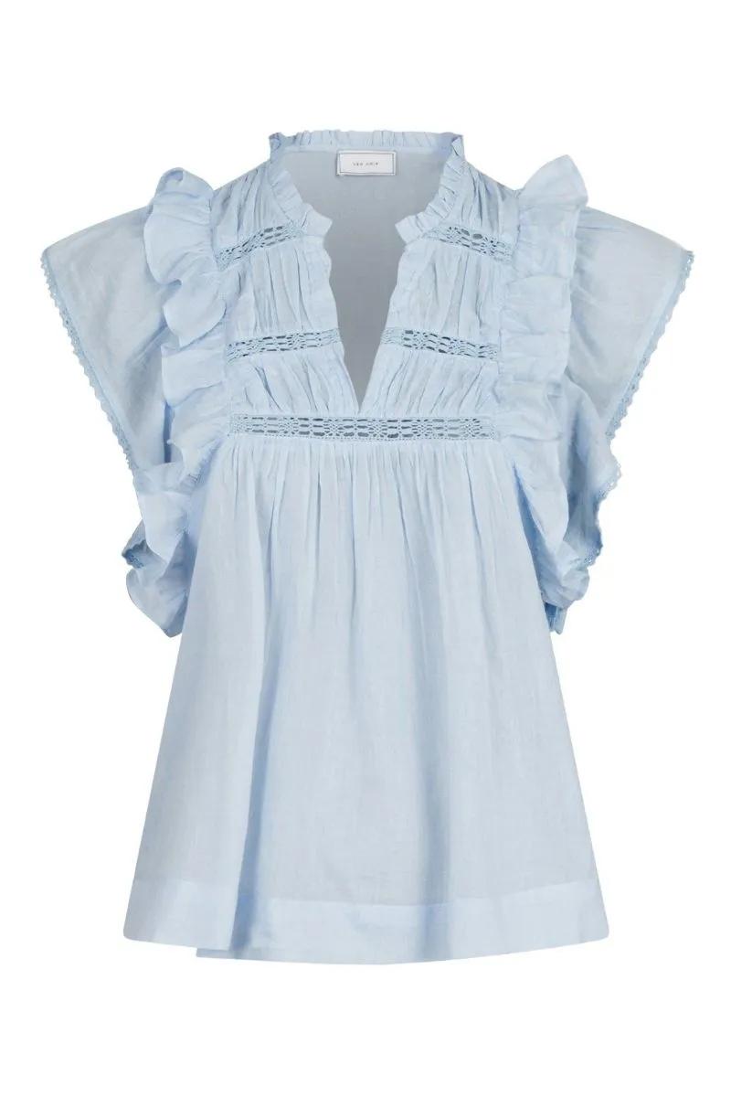 Jayla S Voile Top 159881 | Light Blue | Other fra Neo Noir