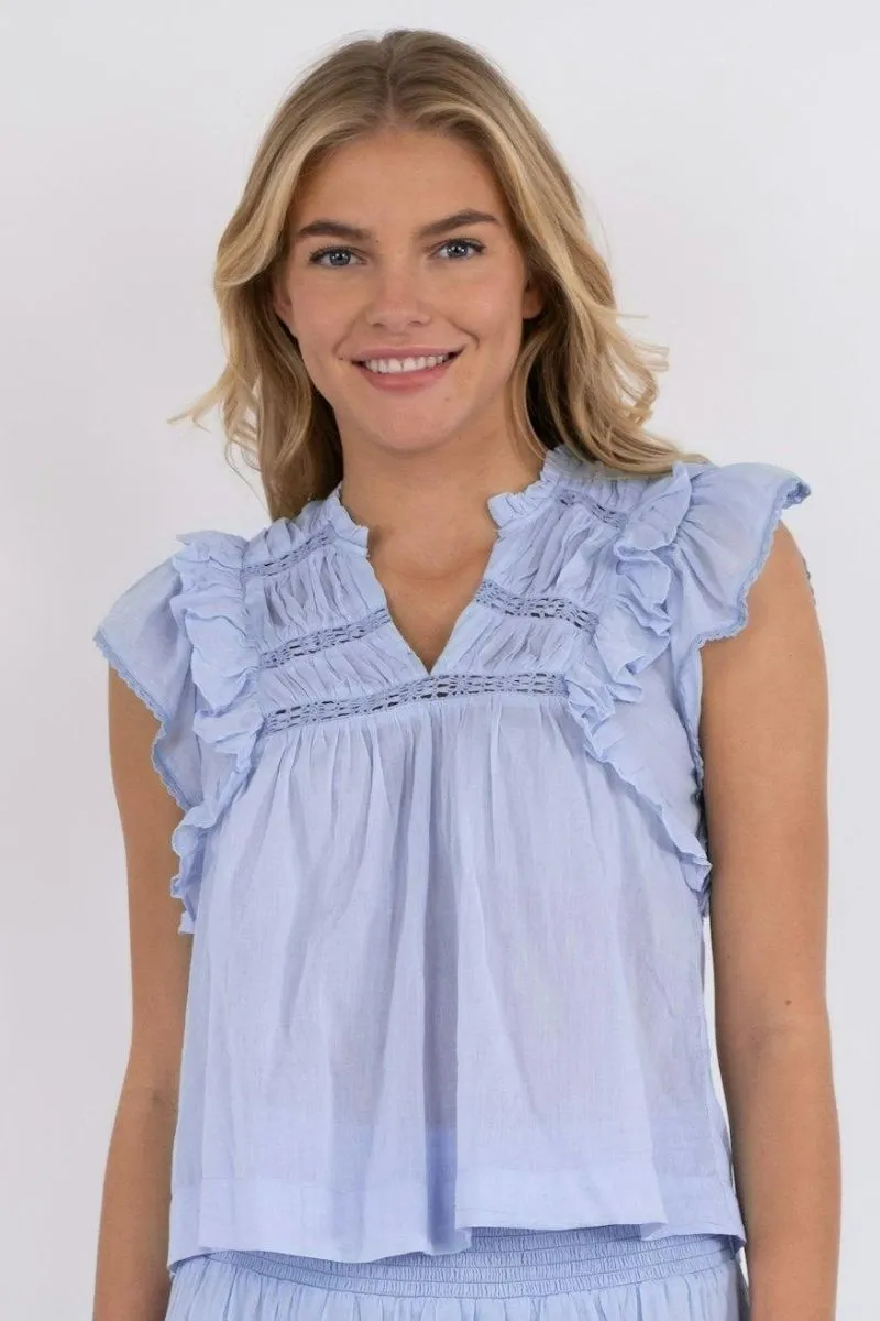 Jayla S Voile Top 159881 | Light Blue | Other fra Neo Noir