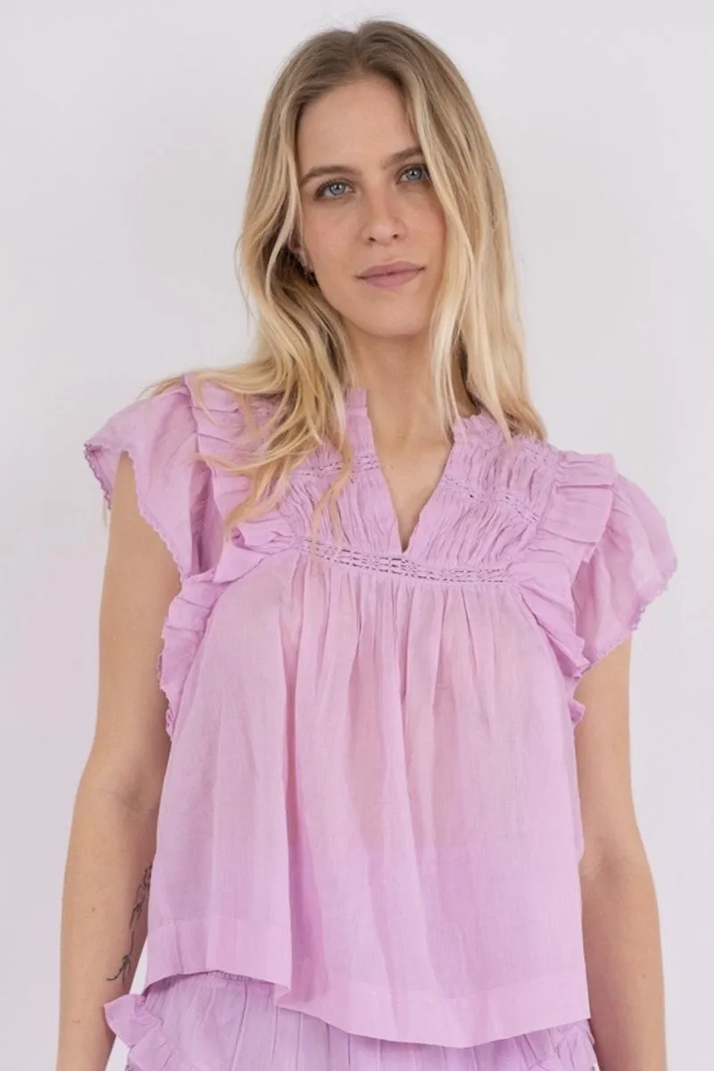 Jayla S Voile Top 159881 | Rose | Top fra Neo Noir