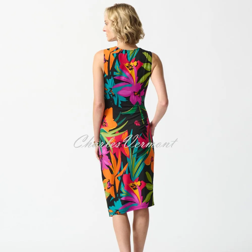 Joseph Ribkoff Tropical Print Wrap Dress - Style 242012