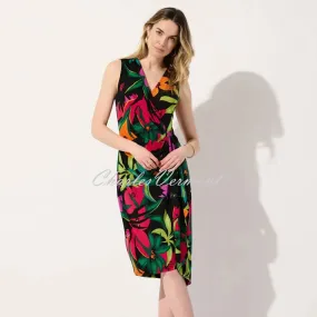 Joseph Ribkoff Tropical Print Wrap Dress - Style 242012