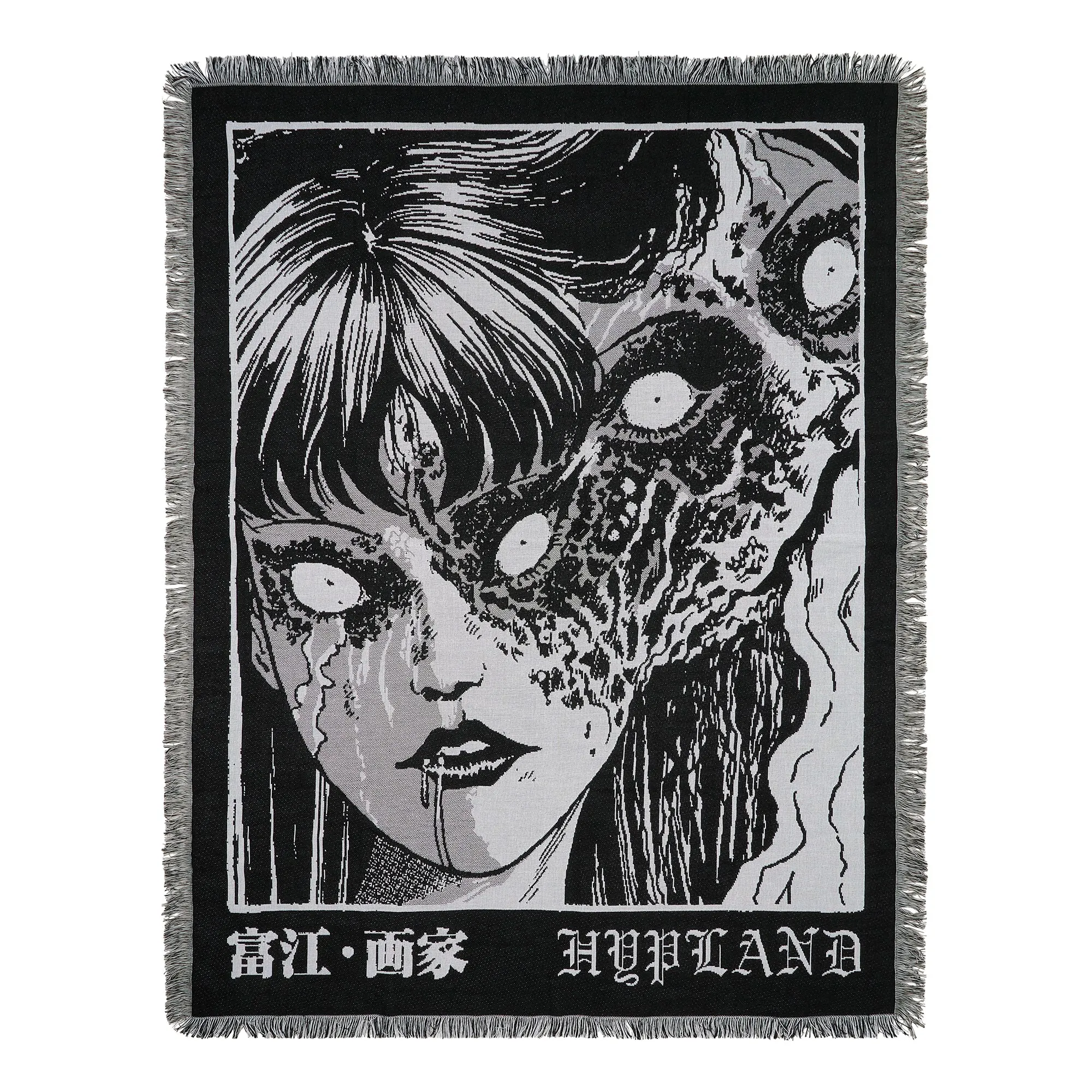 JUNJI ITO TOMIE TAPESTRY BLANKET (BLACK)