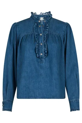 Justine Denim Shirt | Blue | Skjorte fra Neo Noir