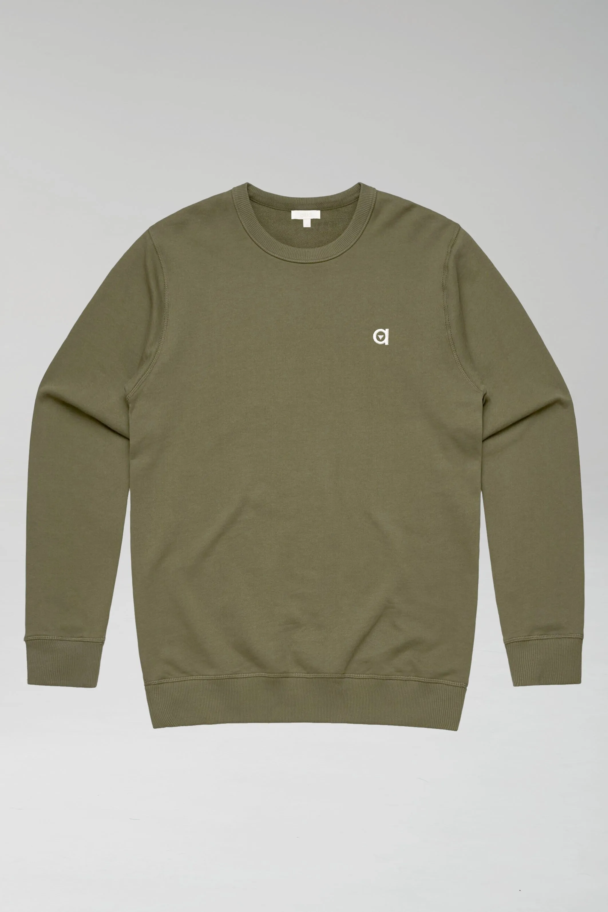 khaki crew neck sweatshirt