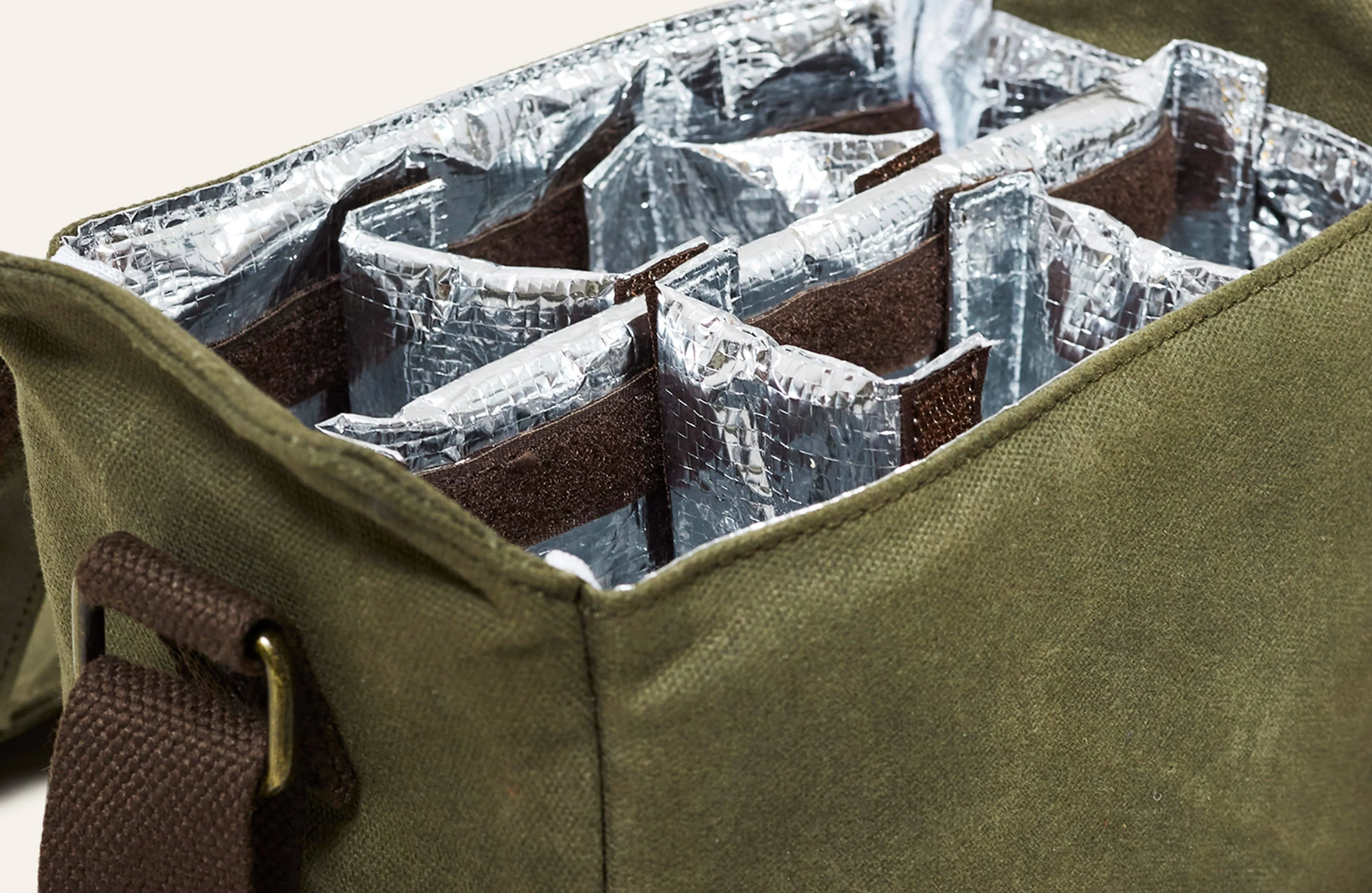 Khaki Narmada Waxed Cotton Caddy