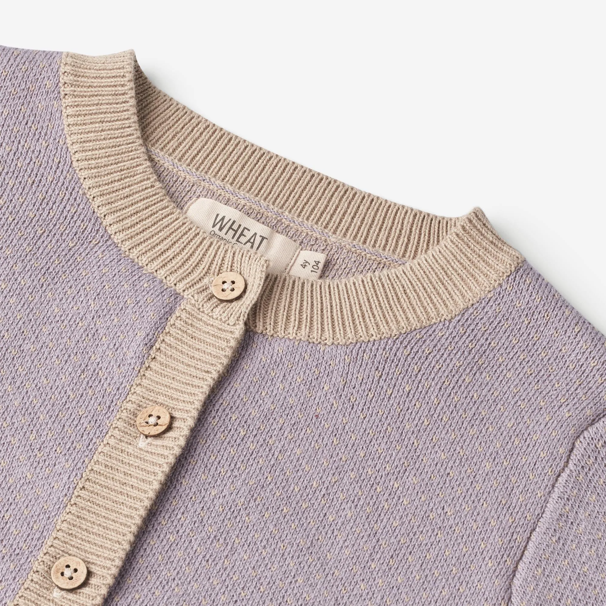 Knit Cardigan Elga - lavender beige