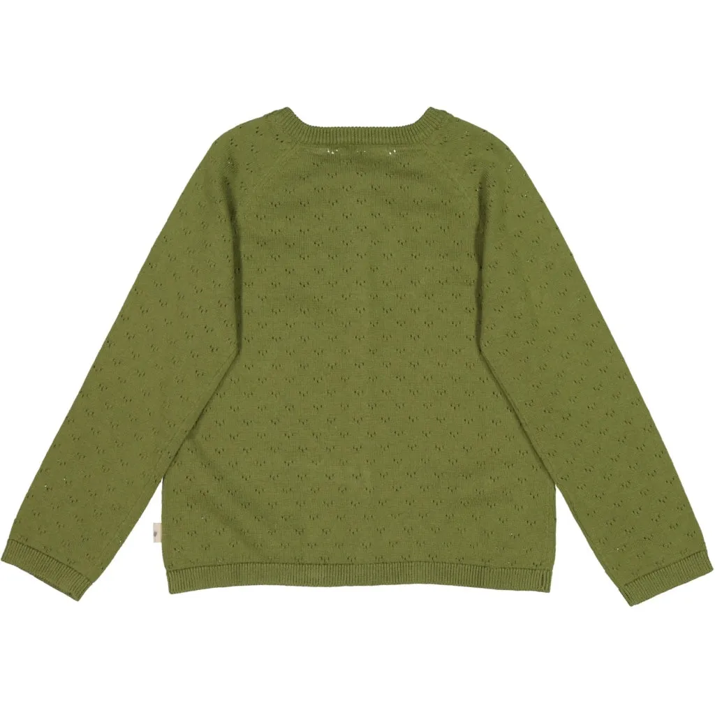 Knit Cardigan Maja - winter moss