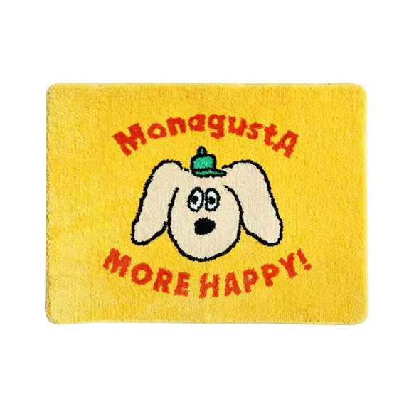 Large Big Yellow Square Cute Animal Dogs Charlie Characters Floor Mats Rugs Bathroom Home Decor Bedroom Door Foot Pads Soft Anti