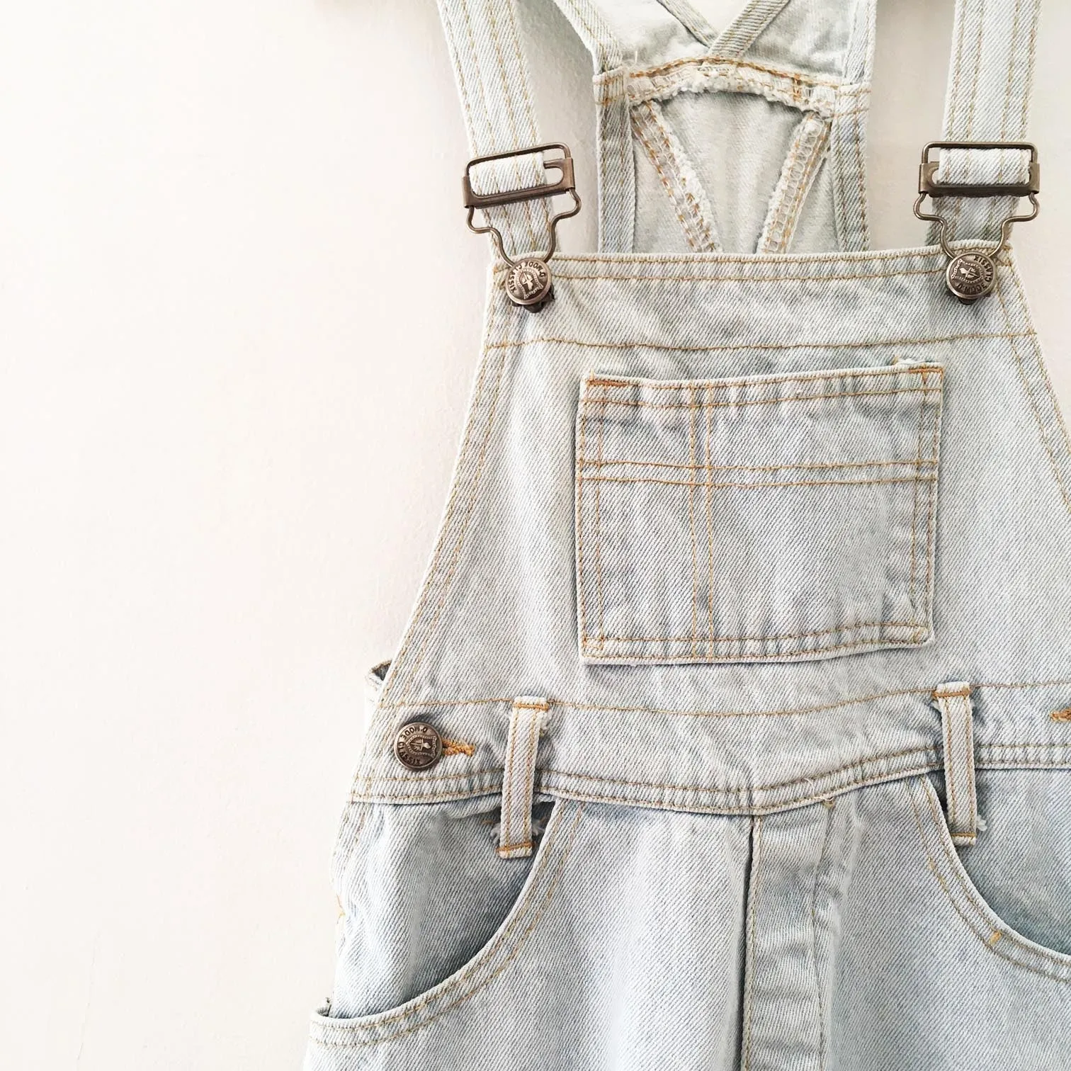 Light wash Denim Overalls size 8-10