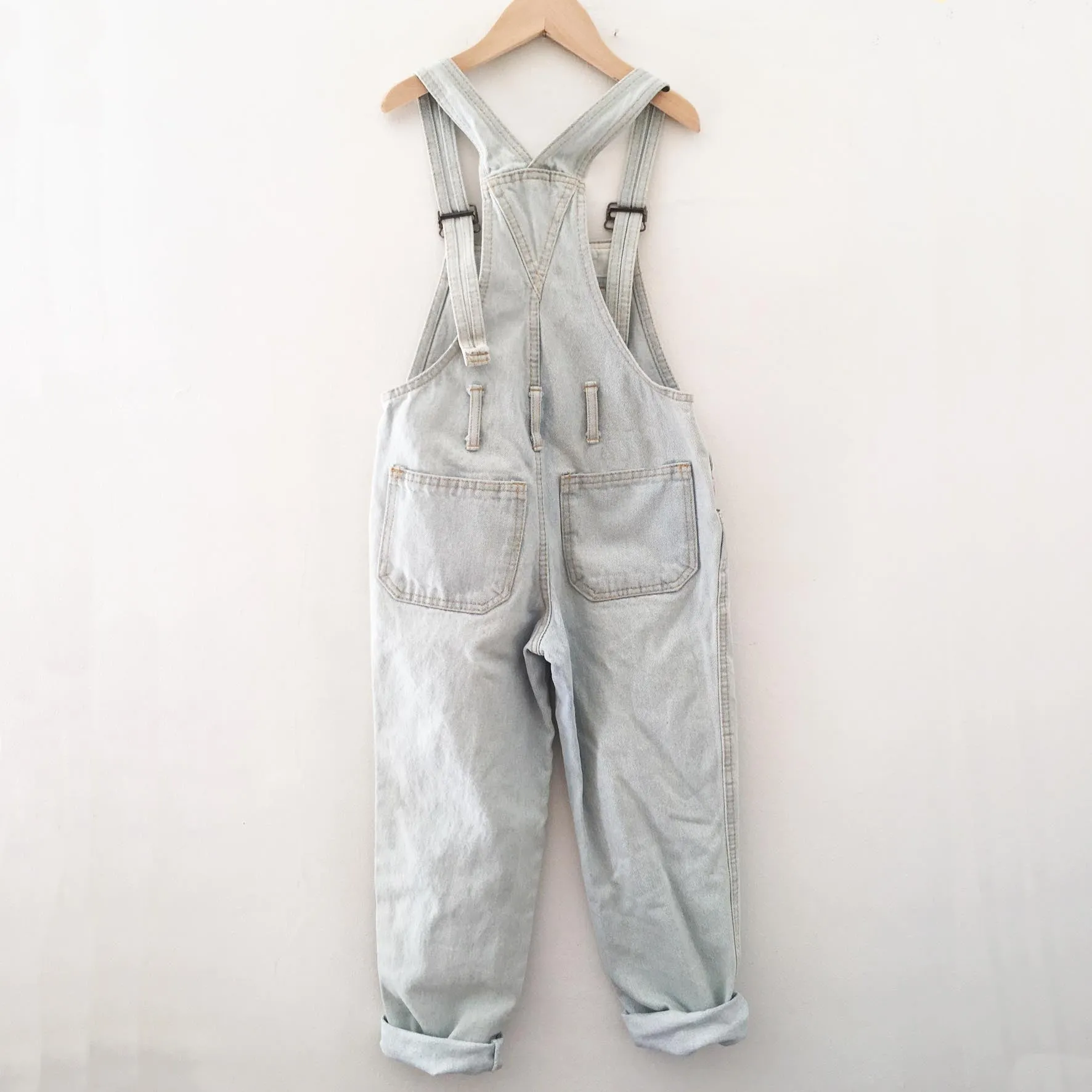 Light wash Denim Overalls size 8-10