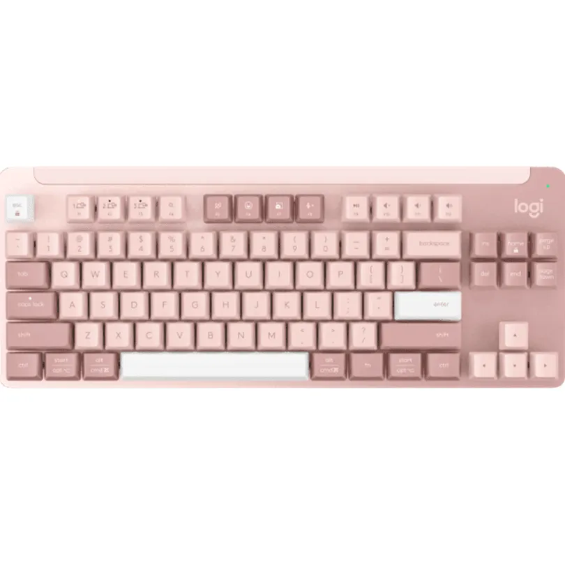 Logitech K855 Signature Mechanical Keys Wireless Keyboard Mini Compact TKL Rose Pink