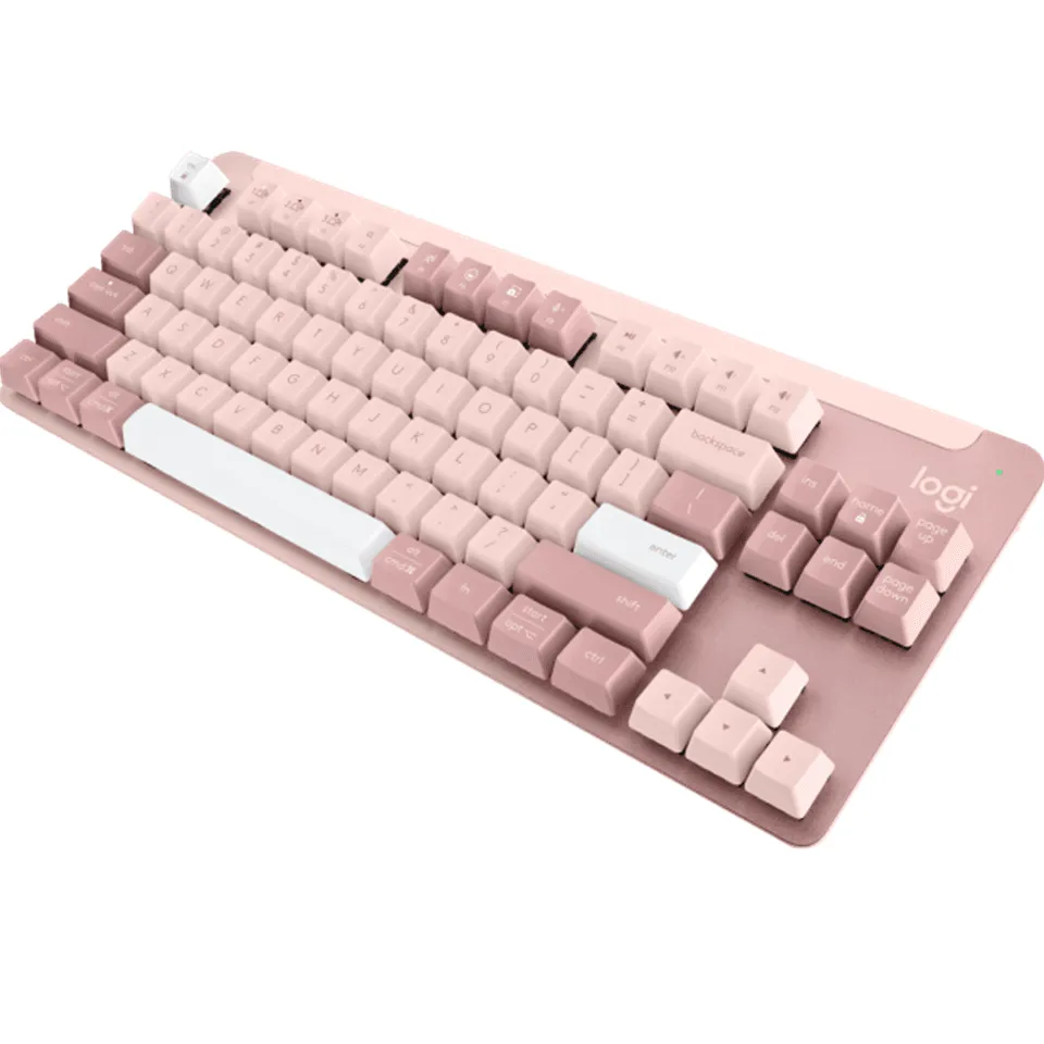 Logitech K855 Signature Mechanical Keys Wireless Keyboard Mini Compact TKL Rose Pink