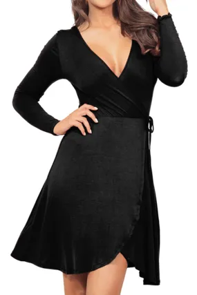 Long Sleeve Ballet Wrap Dress