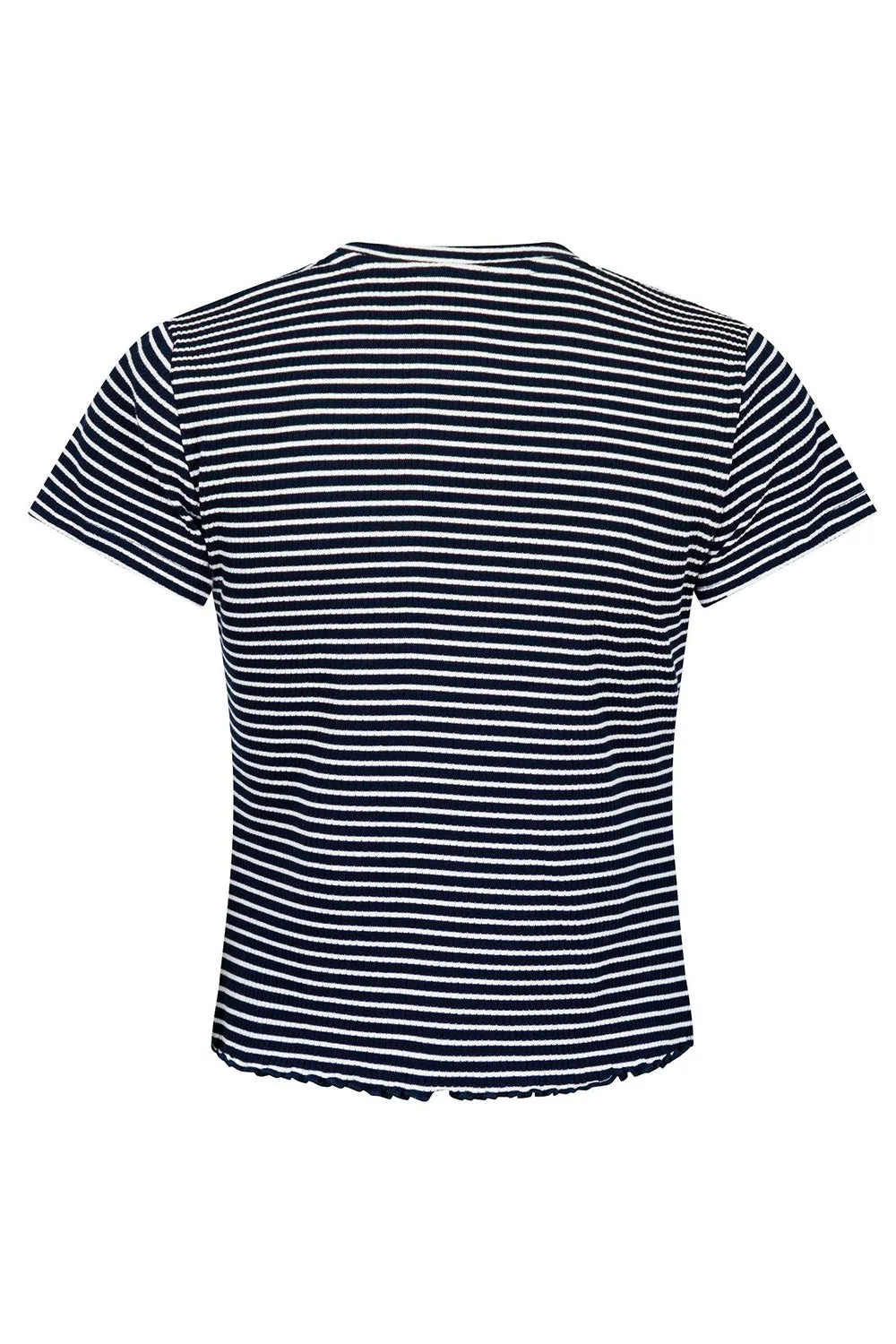 Lonnie Stripe Tee 162882 | Dark Navy | T-Shirt fra Neo Noir