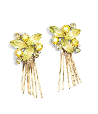 Loren Hope Raine Fringe Earrings, Yellow