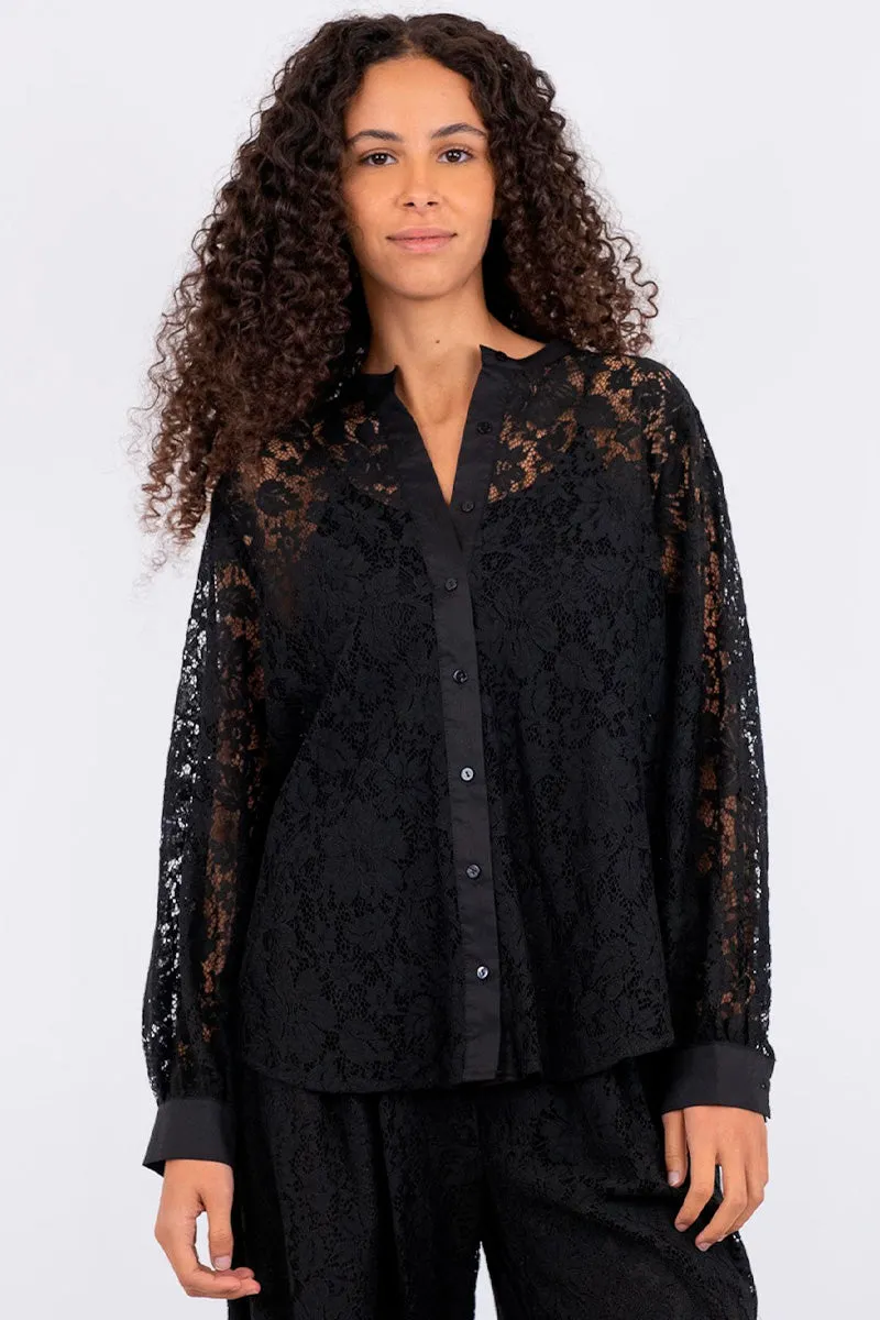 Mae Lace Shirt | Blonde skjorte fra Neo Noir