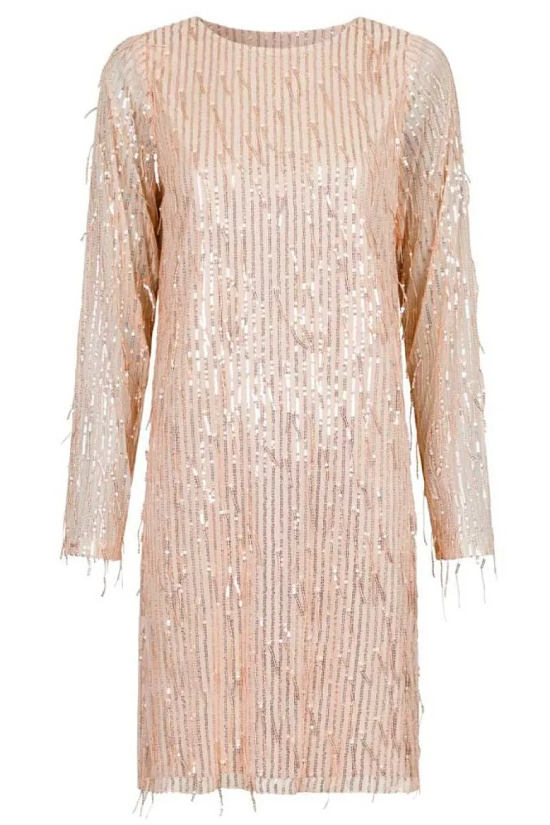 Maline Sequins Dress | Rose Gold | Kjole fra Neo Noir