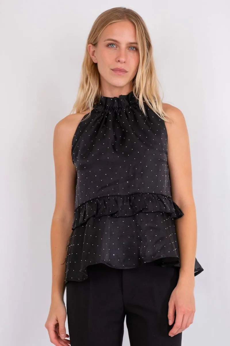 Margy Bedazzled Top 160975 | Black | Top fra Neo Noir