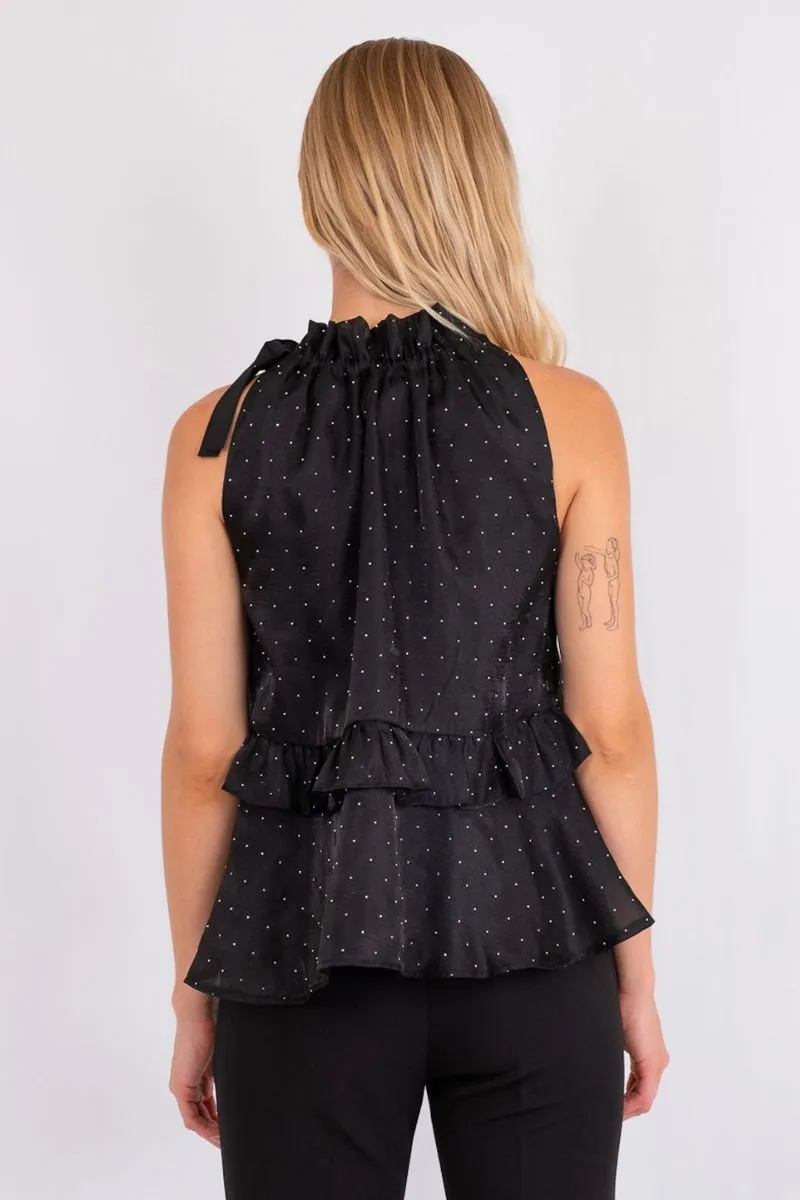 Margy Bedazzled Top 160975 | Black | Top fra Neo Noir