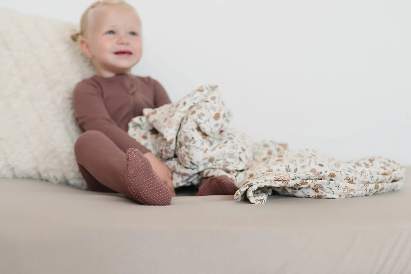 Mebie Gingham Muslin Swaddle Blanket