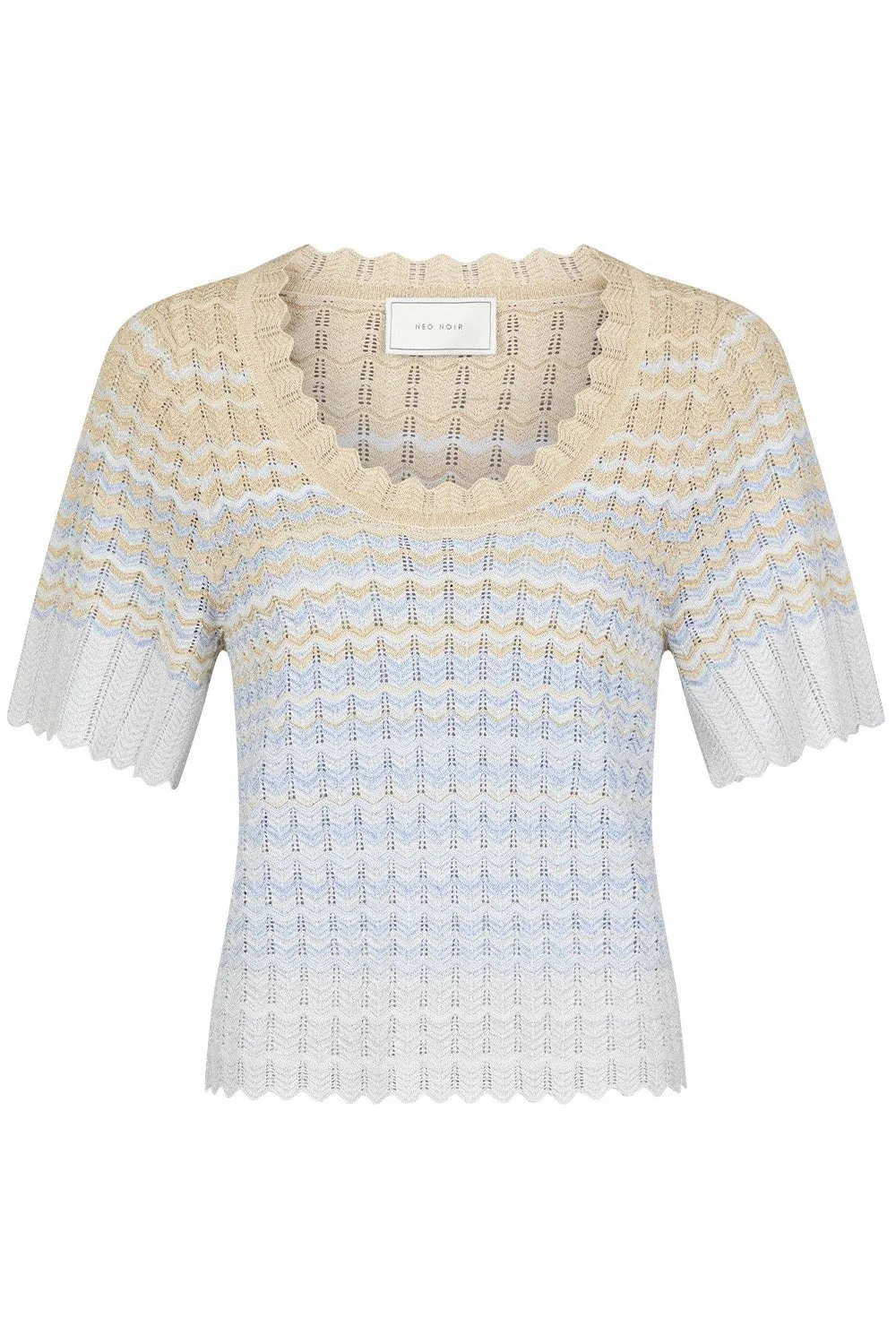 Meiko Stitch Knit Blouse | Light Blue | Bluse fra Neo Noir