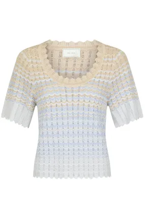 Meiko Stitch Knit Blouse | Light Blue | Bluse fra Neo Noir