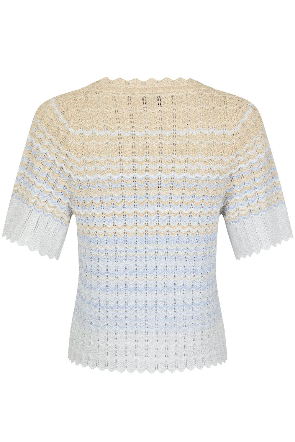 Meiko Stitch Knit Blouse | Light Blue | Bluse fra Neo Noir