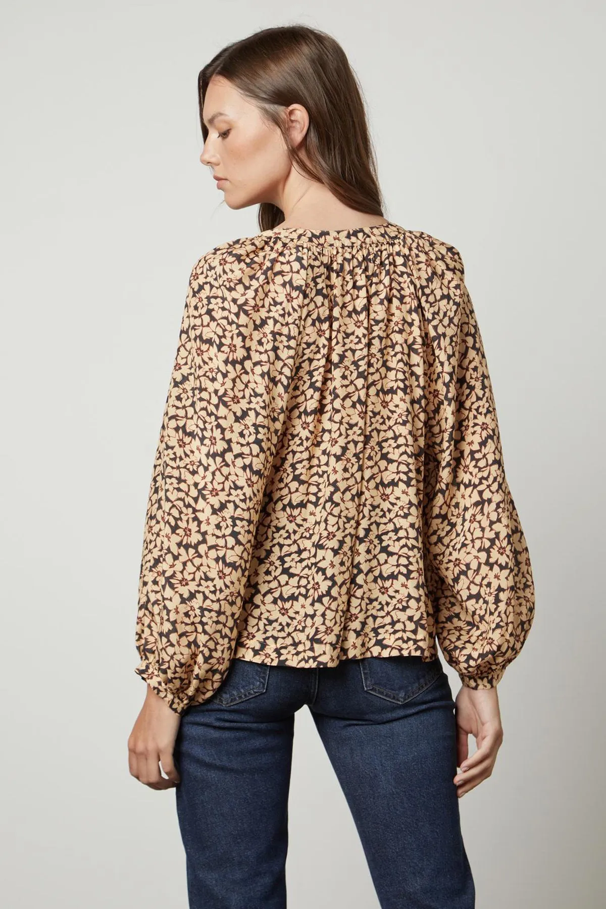 MELINDA PRINTED BUTTON-UP TOP