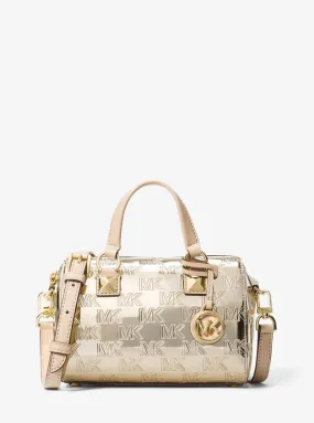 MICHAEL MICHAEL KORS Grayson small logo embossed patent duffel crossbody bag -                         -                     -  