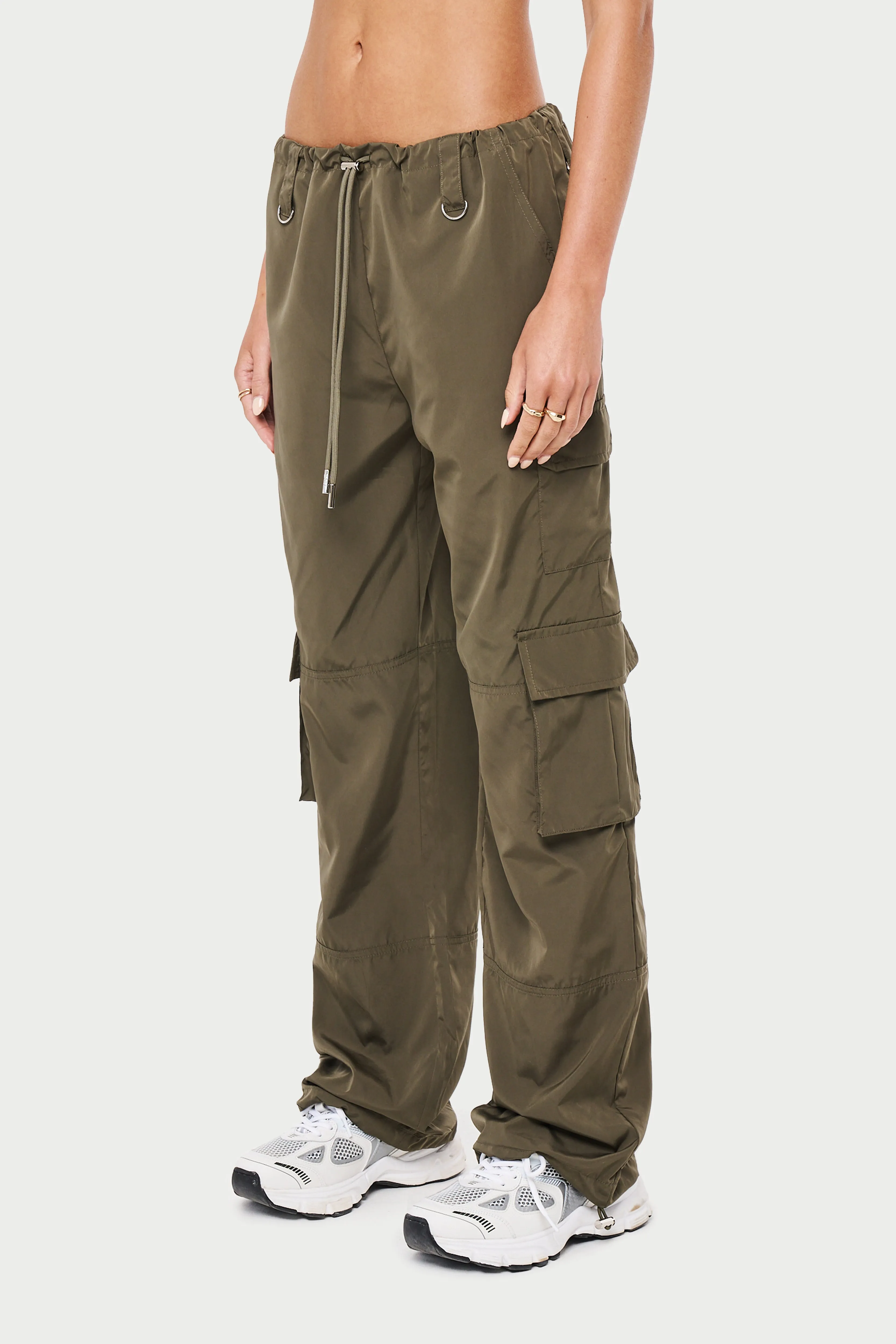 MULTI POCKET OVERSIZED CARGOS - KHAKI