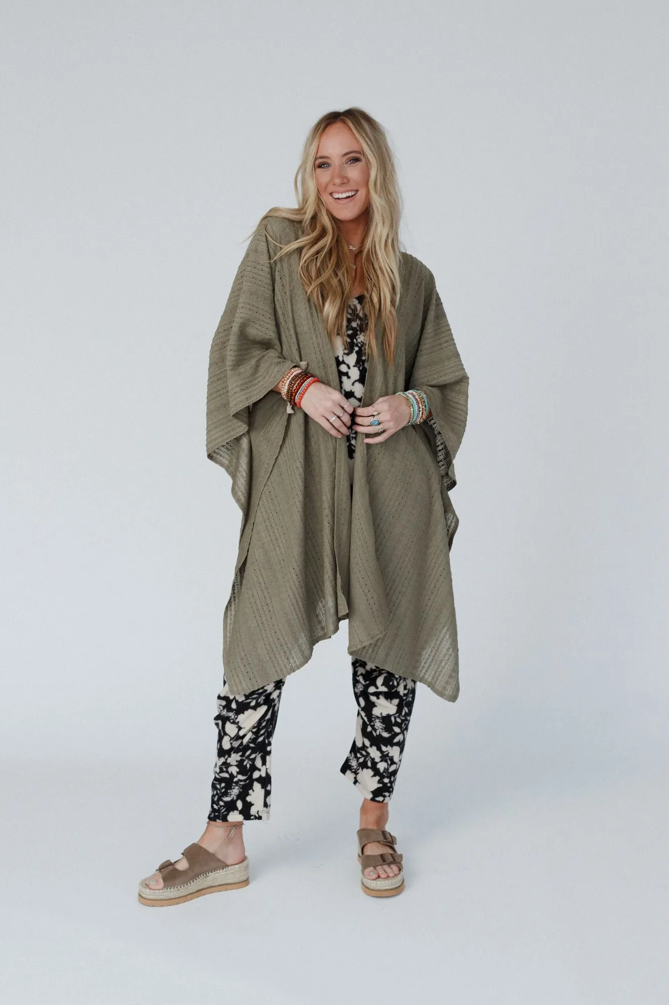 Mystic Meadow Kimono - Army Green