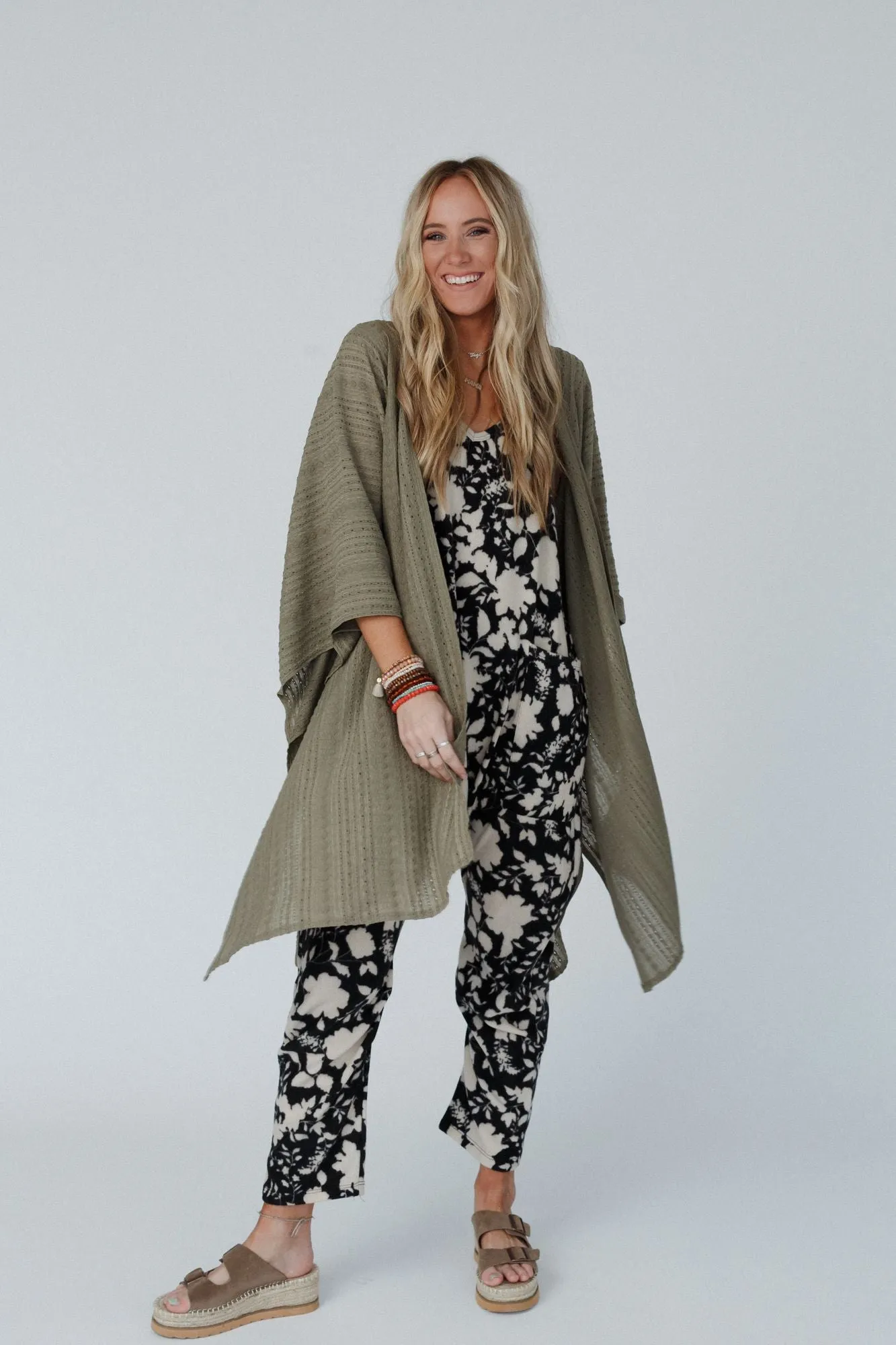 Mystic Meadow Kimono - Army Green