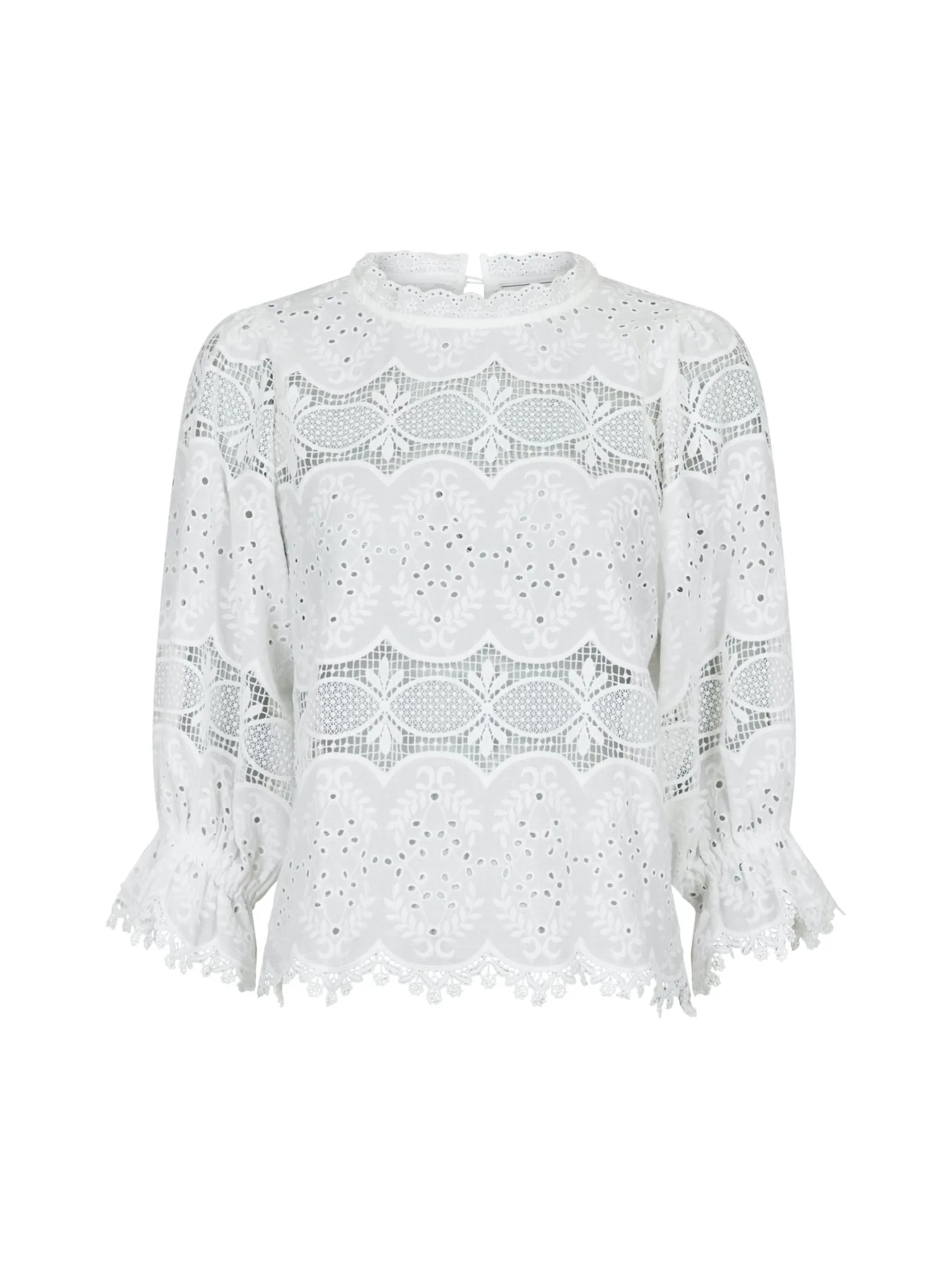 NEO NOIR BLOUSE ADELA BIG EMBROIDERY WHITE