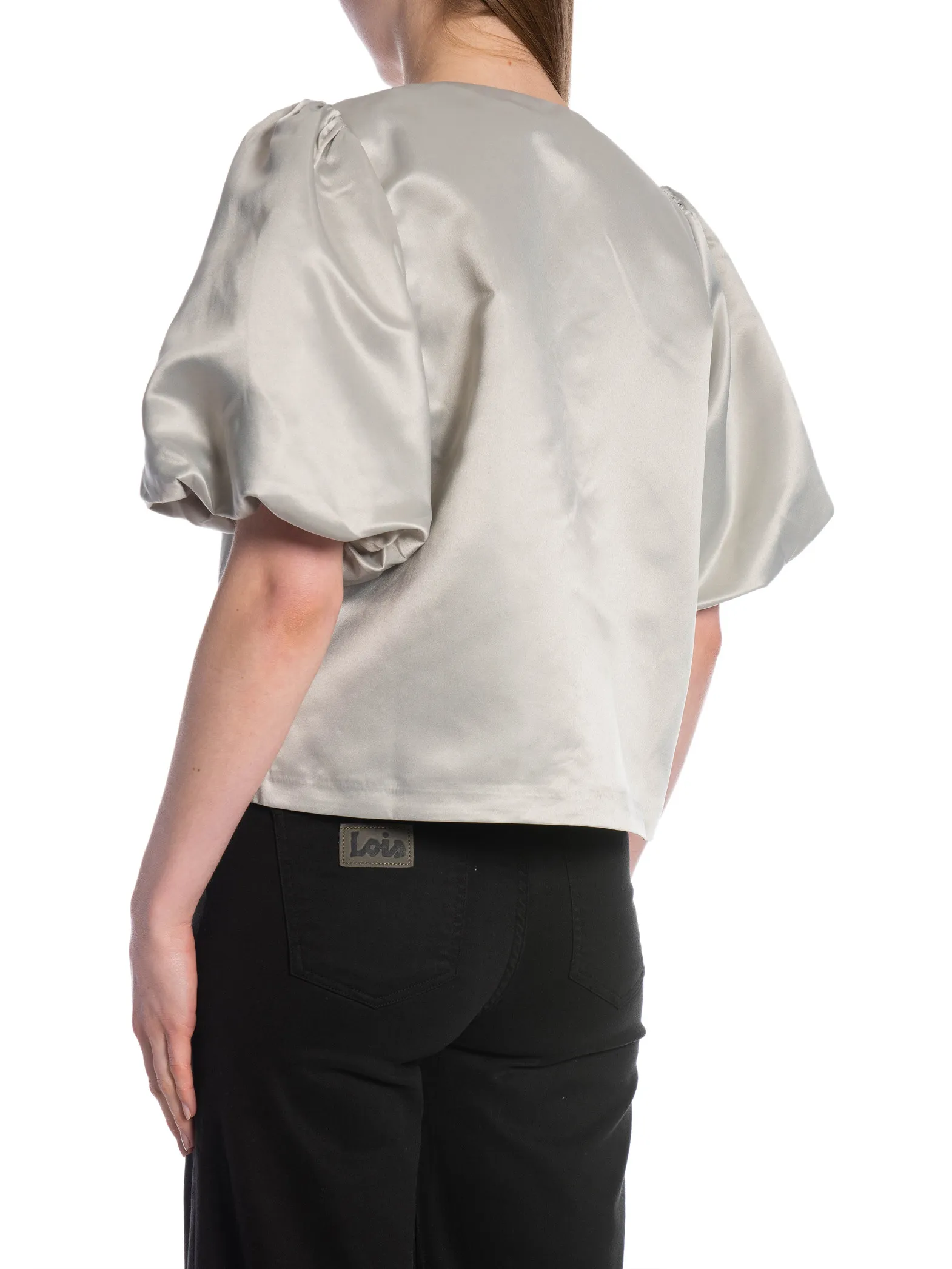 NEO NOIR BLOUSE ASKA DULL LIGHT GREY