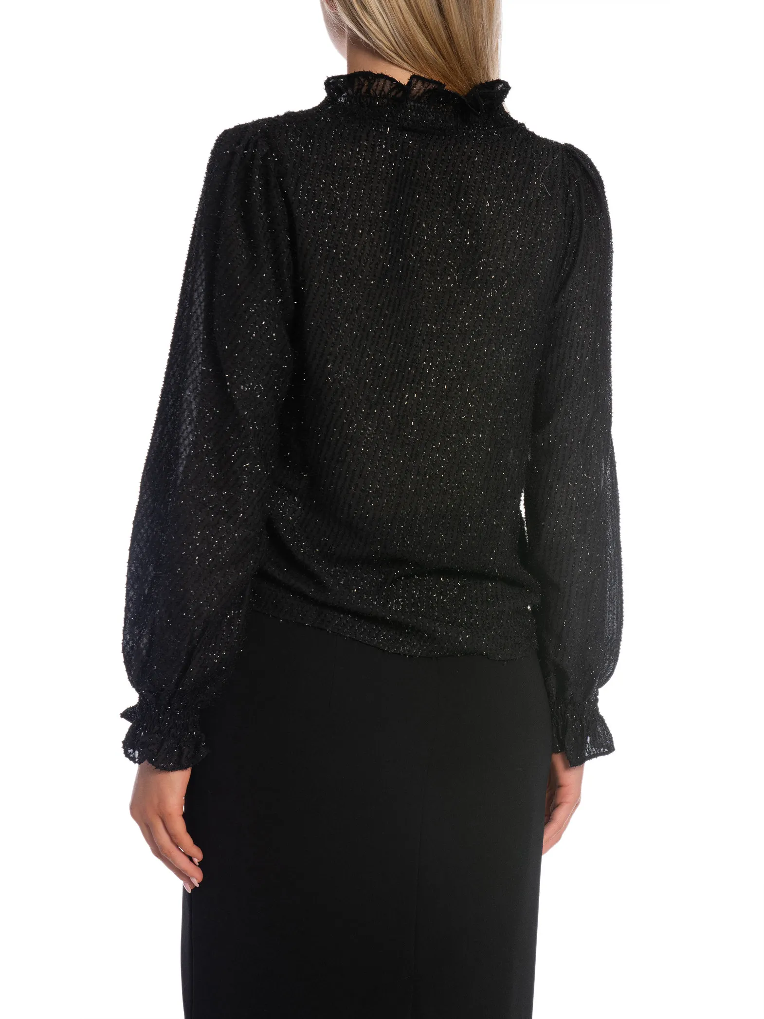 NEO NOIR BLOUSE BRIELLE GLITTER BLACK