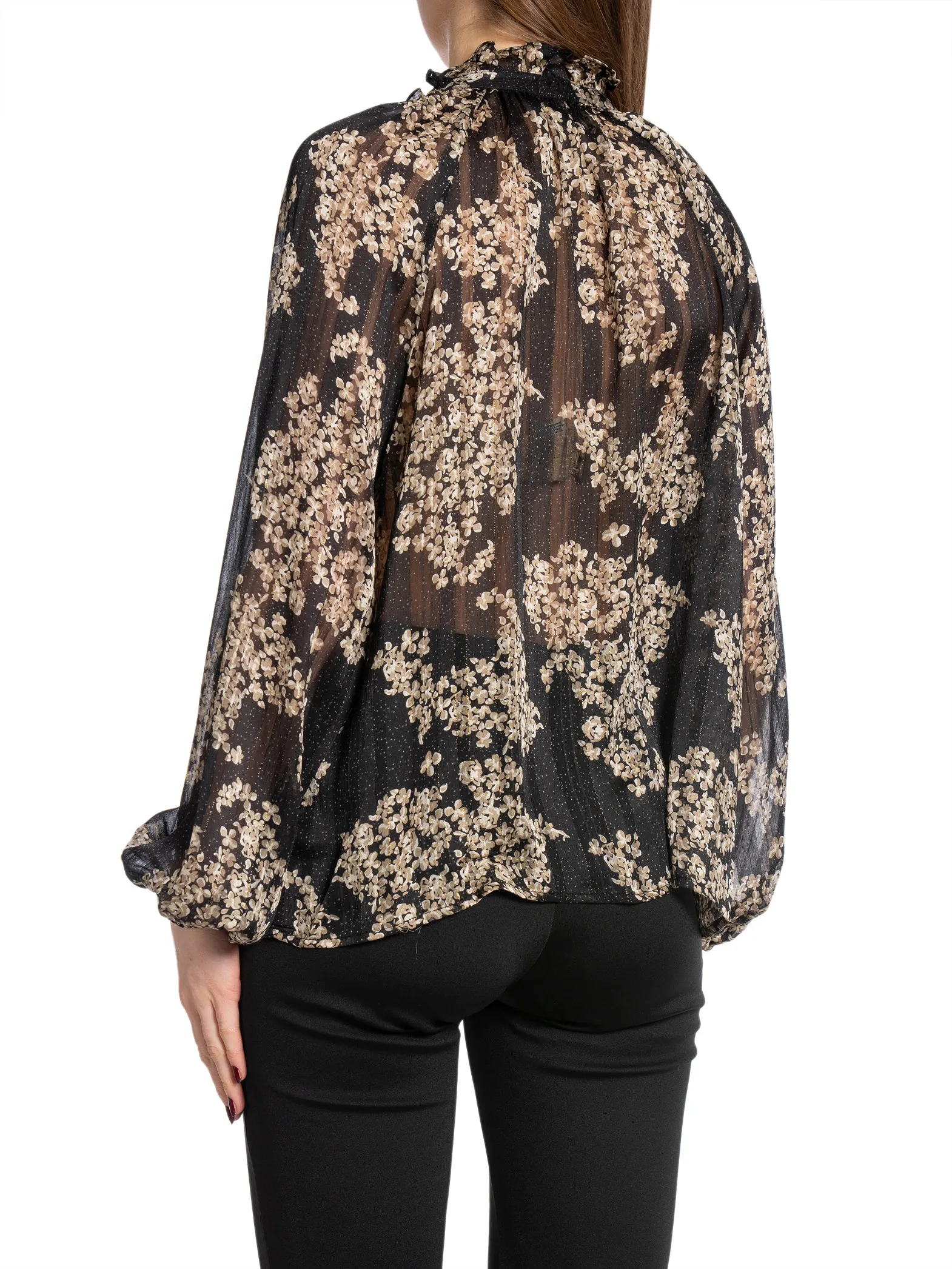 NEO NOIR BLOUSE COBIE ELDERFLOWER BLACK