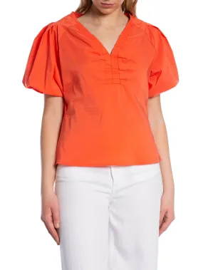 NEO NOIR BLOUSE IRINA POPLIN CORAL