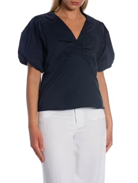 NEO NOIR BLOUSE IRINA POPLIN NAVY