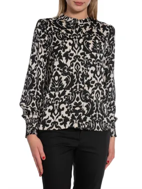 NEO NOIR BLOUSE KALA FLOWER BLUR BLACK