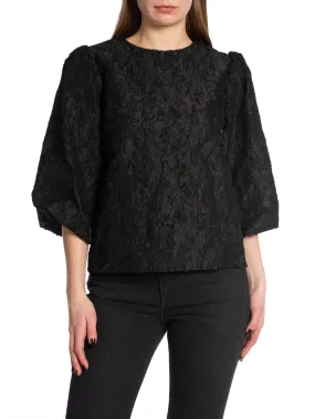 NEO NOIR BLOUSE LAVA BROCADE BLACK