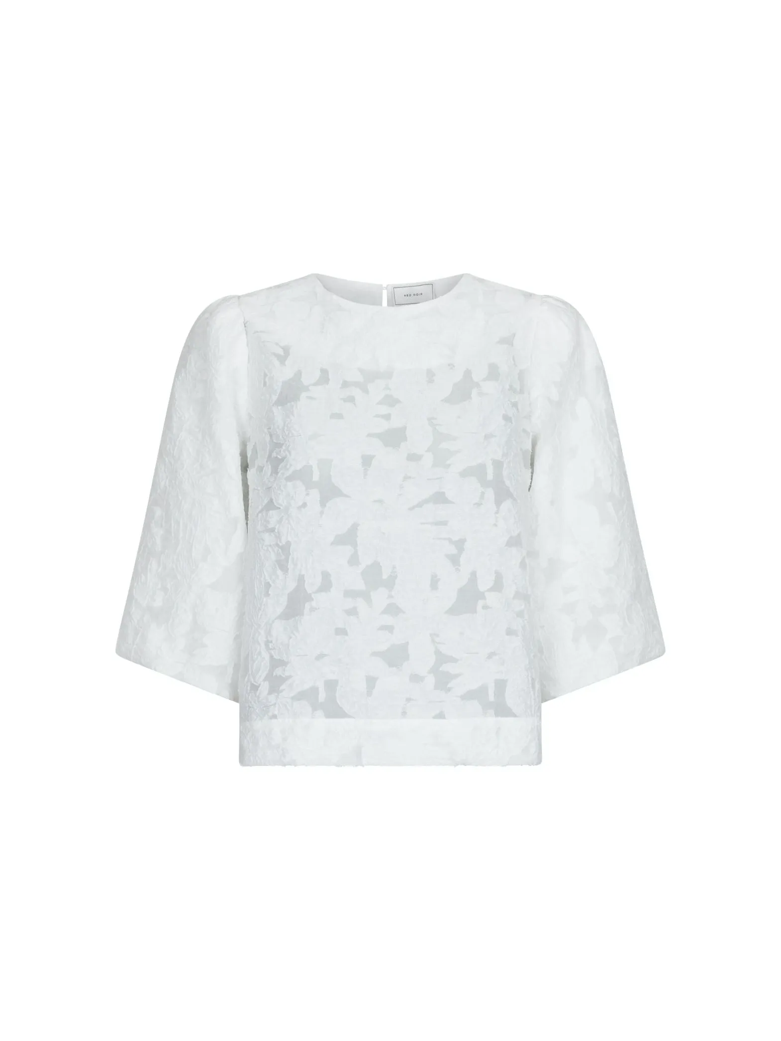 NEO NOIR BLOUSE LAVA BROCADE WHITE