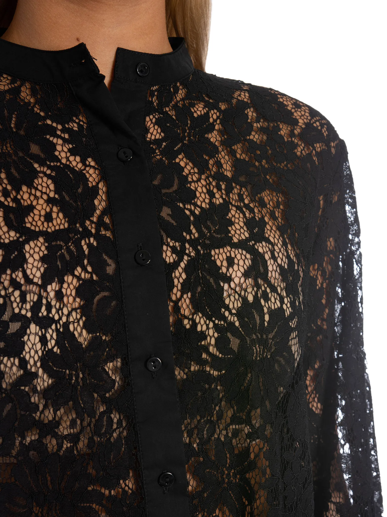 NEO NOIR BLOUSE MAE LACE BLACK