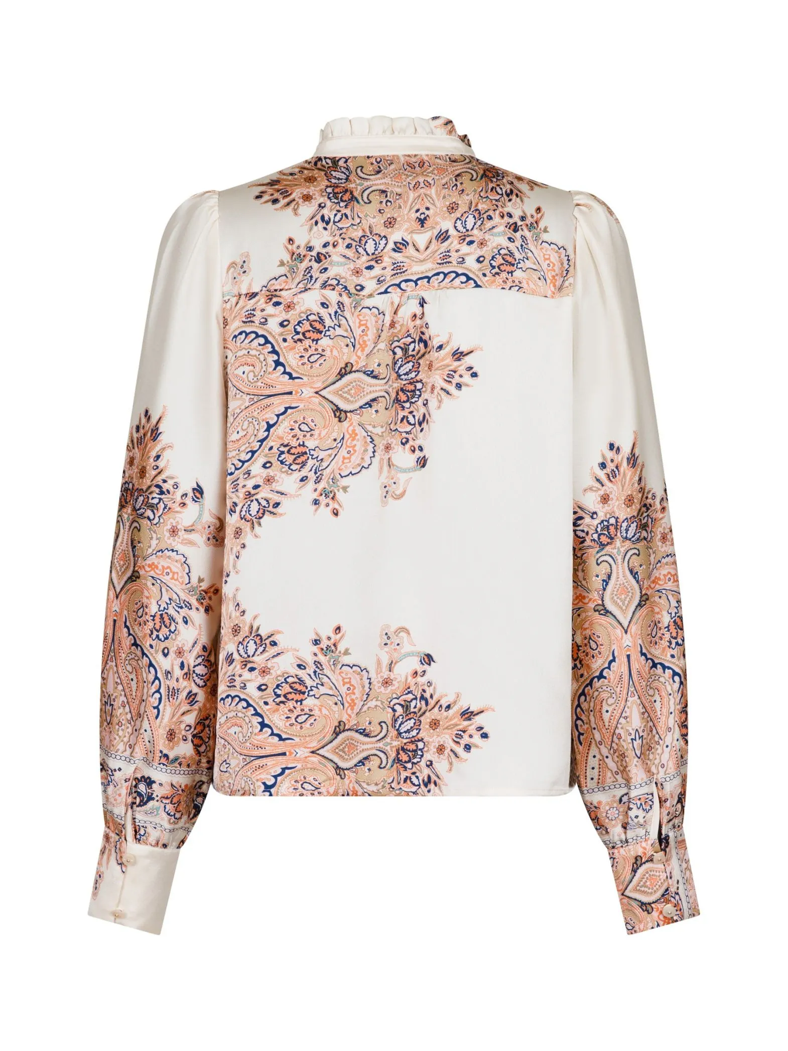 NEO NOIR BLOUSE MASSIMA PAISLEY BORDER BLOUSE CREME