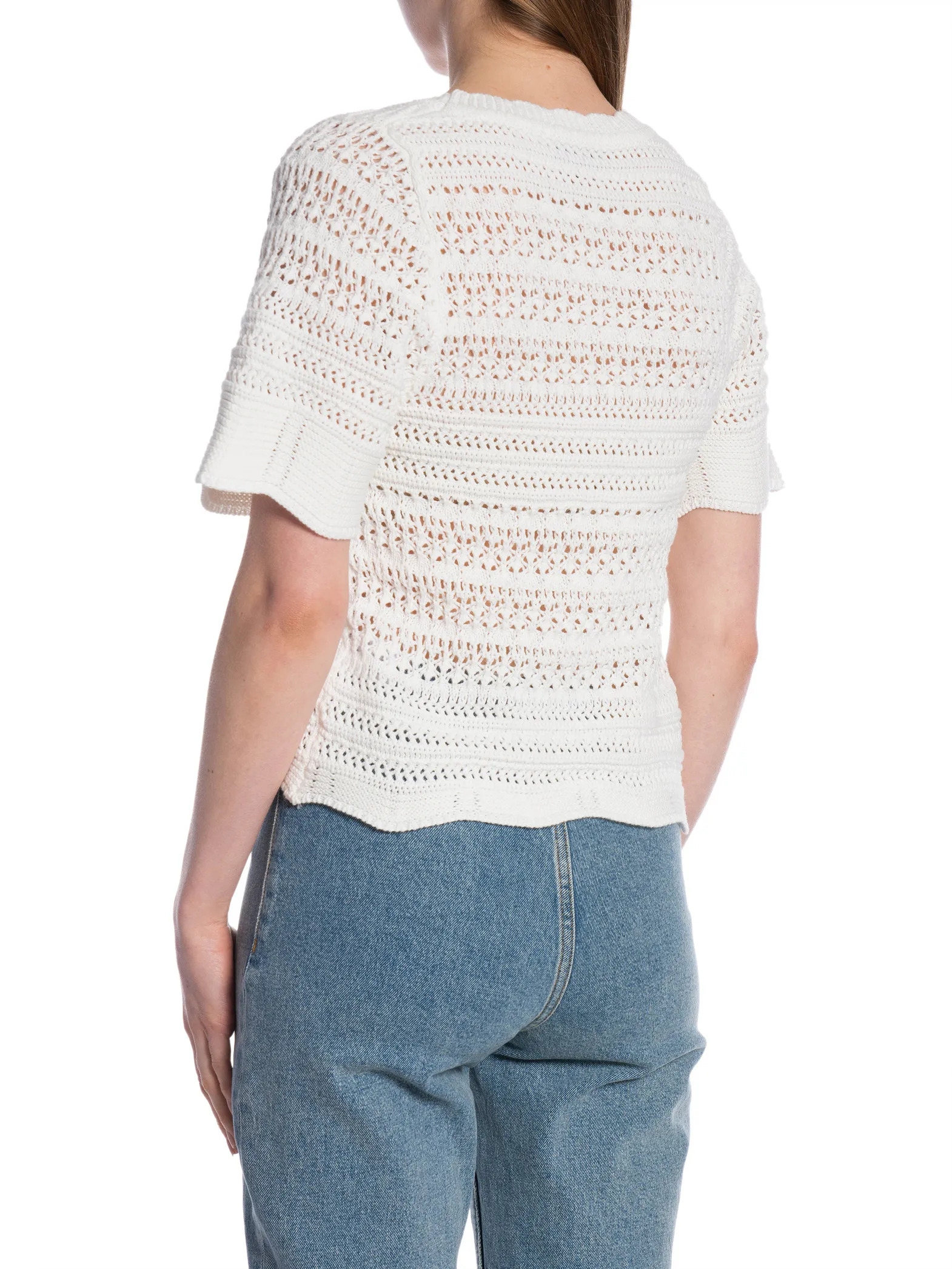 NEO NOIR BLOUSE MEIKO KNIT OFF WHITE