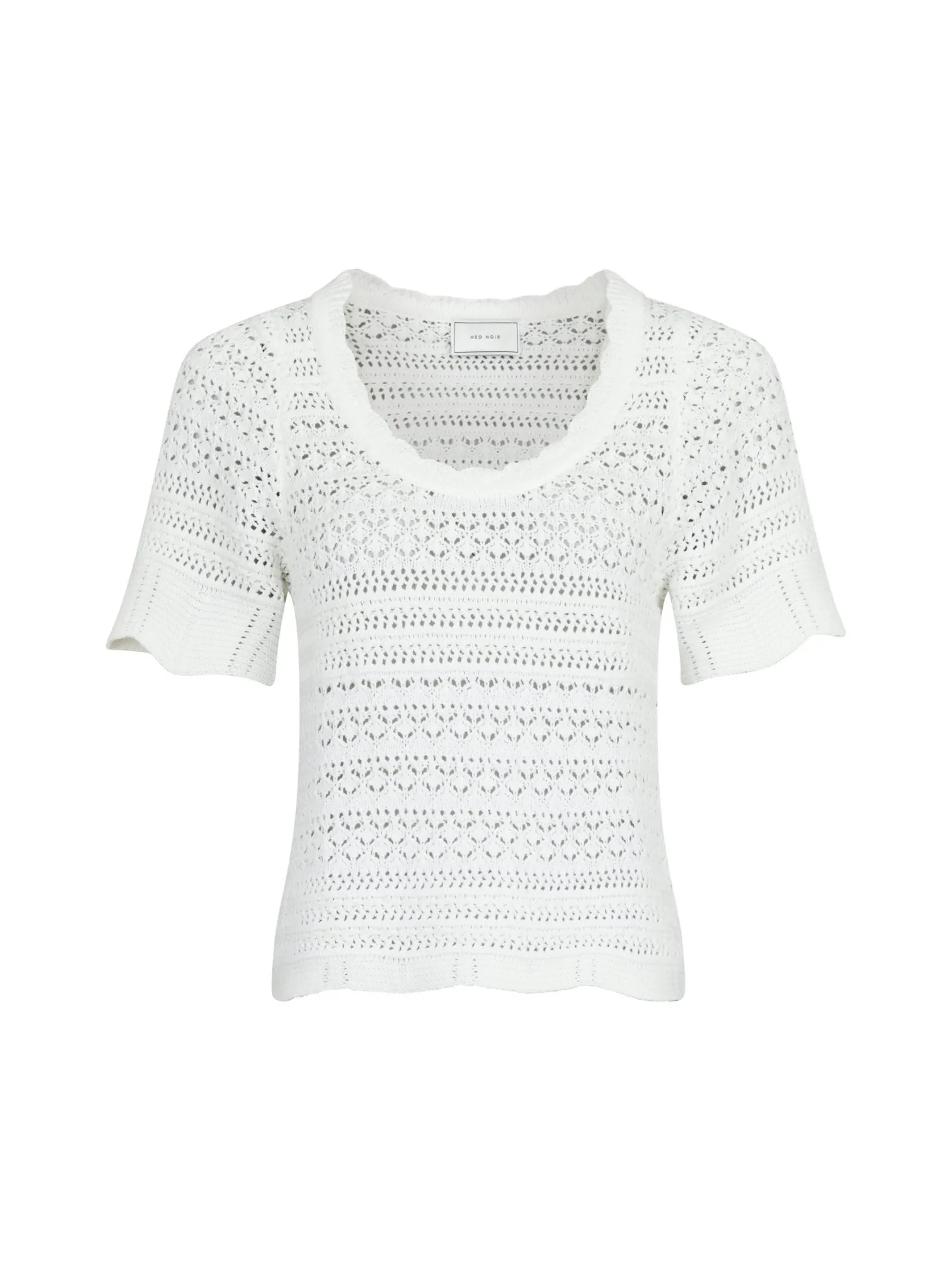 NEO NOIR BLOUSE MEIKO KNIT OFF WHITE