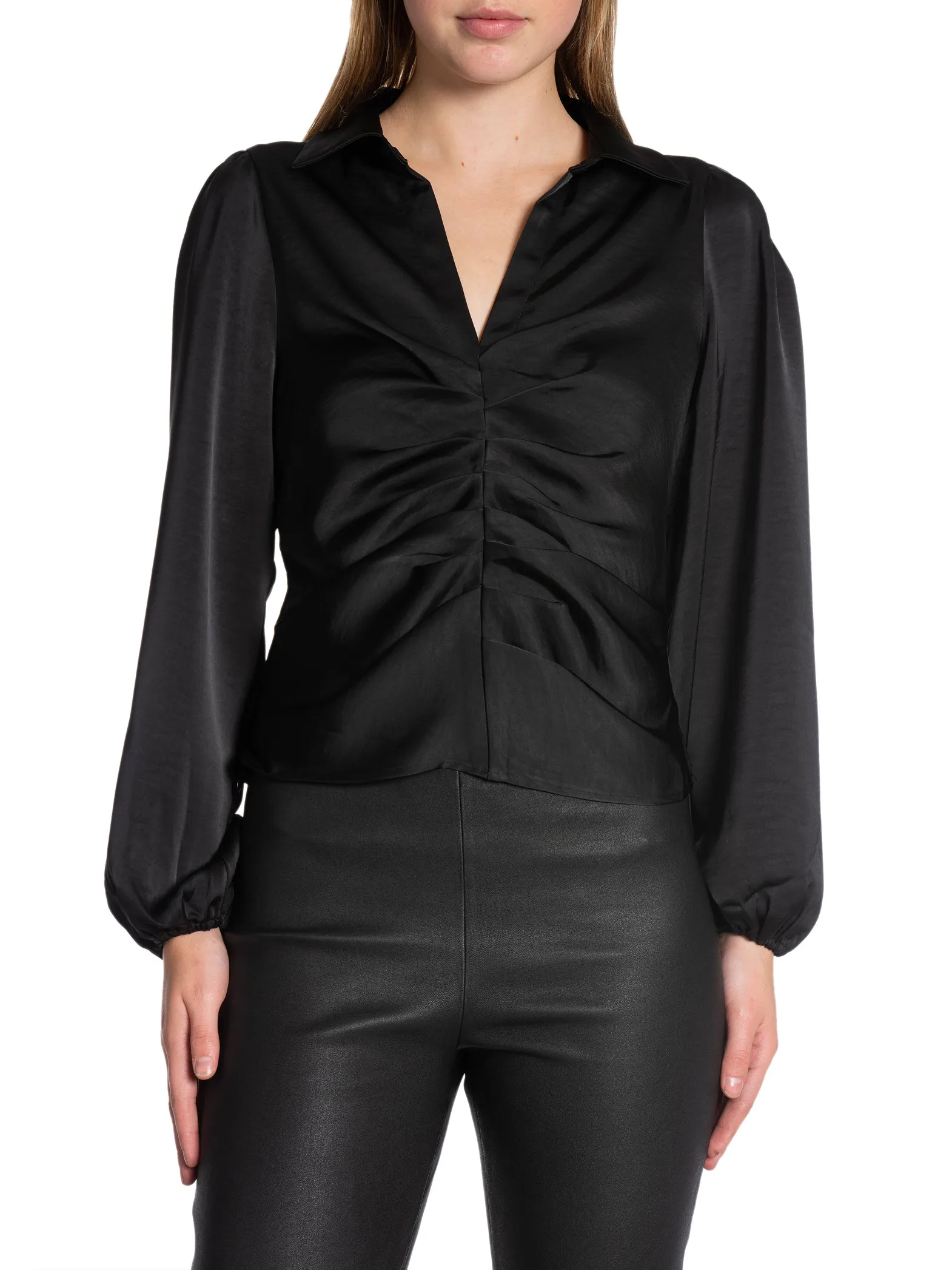 NEO NOIR BLOUSE MILLE HEAVY SATEEN BLOUSE