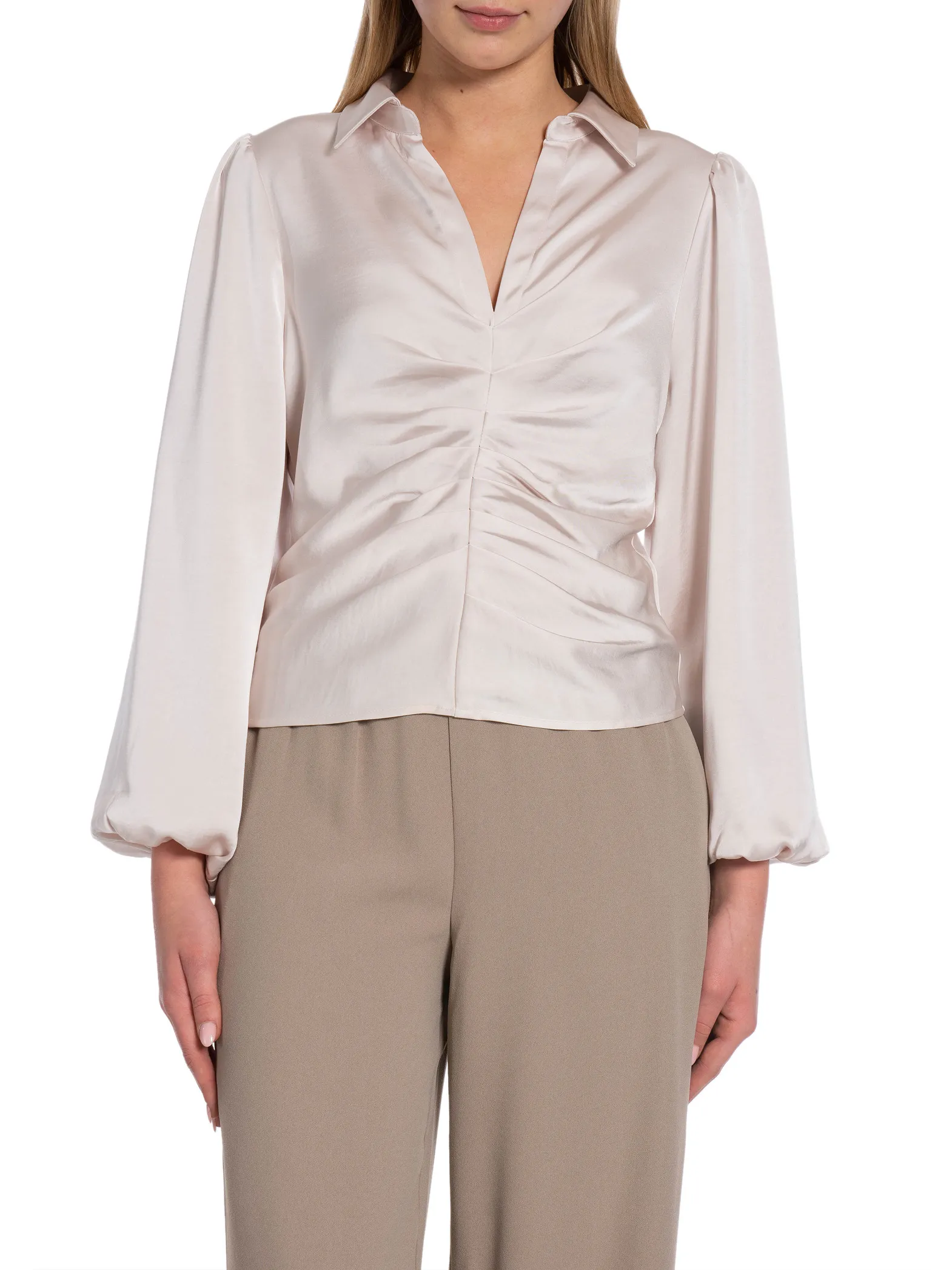 NEO NOIR BLOUSE MILLE HEAVY SATEEN IVORY