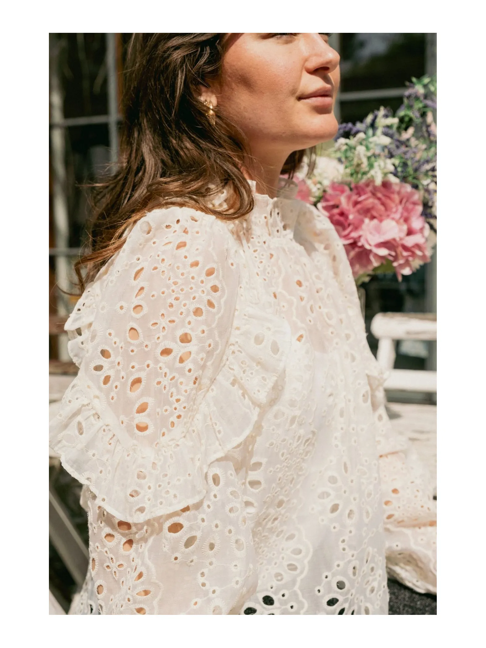 NEO NOIR BLOUSE NADIRA EMBROIDERY IVORY